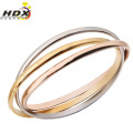 Fashion Jewelry Stainless Steel Three-Rings Bracelet